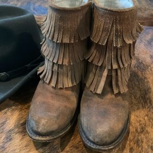 Freebird by Steven | Belle Leather Ankle Boot | Tan Suede | 7